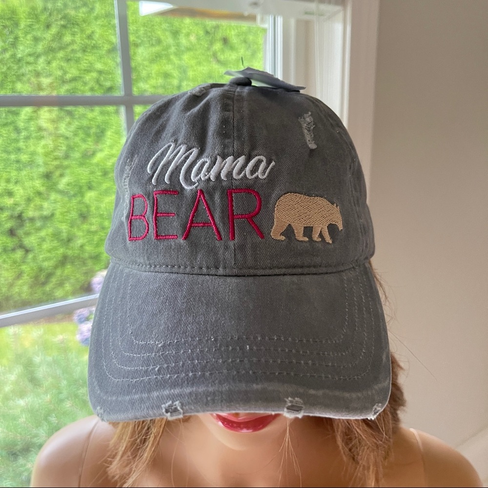 NWT MAMA BEAR EMBROIDERED BASEBALL / TRUCKER HAT